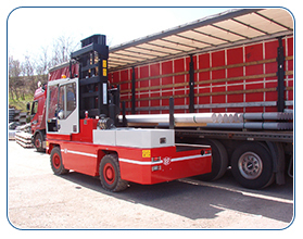 SLD loading tractor trailer